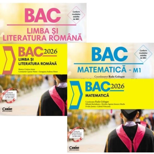 Pachet Bacalaureat 2026. Limba Romana si Matematica - Monica Cristina Anisie, Radu Gologan