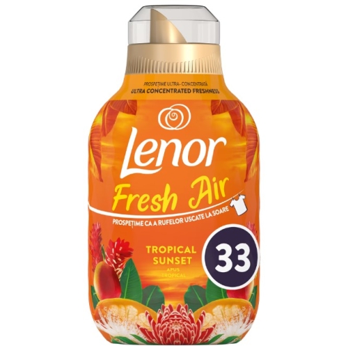 Balsam de rufe 33 spalari, 462 ml, Lenor - Fresh Air Tropical Sunset
