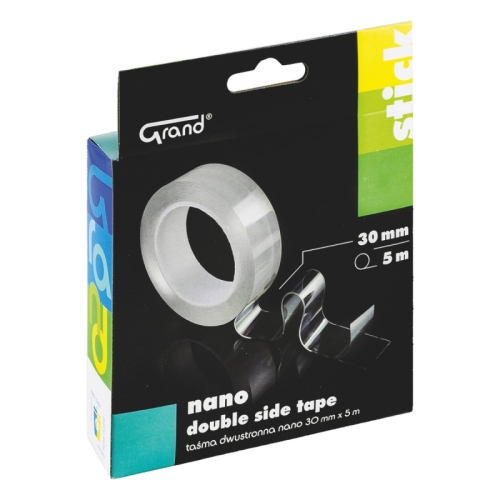 Banda dublu adeziva siliconica nano Grand 130-1919, 30mm x 5m, transparent, blister
