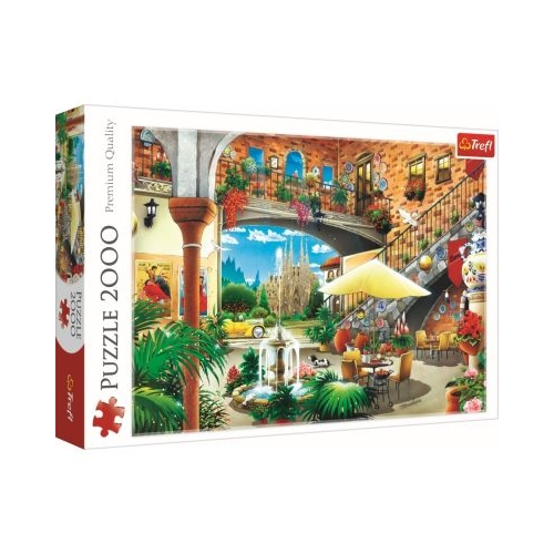 Puzzle vedere din Barcelona 2000 de piese, Trefl