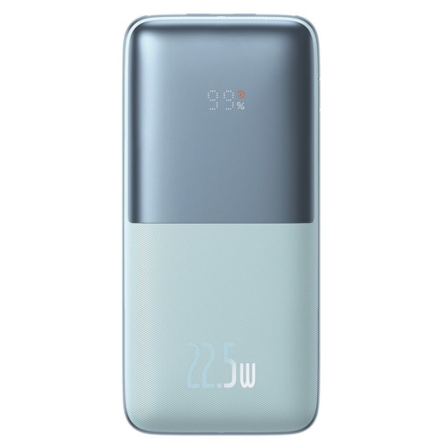 Baterie externa Baseus Bipow Pro 10.000 mAh, 2x USB-A, 1x USB-C, Incarcare rapida, cablu USB-A la USB-C inclus, 22.5 W Albastru