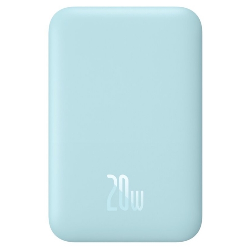 Baterie externa Baseus Magnetic Mini Wireless, 6000 mAh, Incarcare rapida, 20W, cablu USB-C inclus Albastru