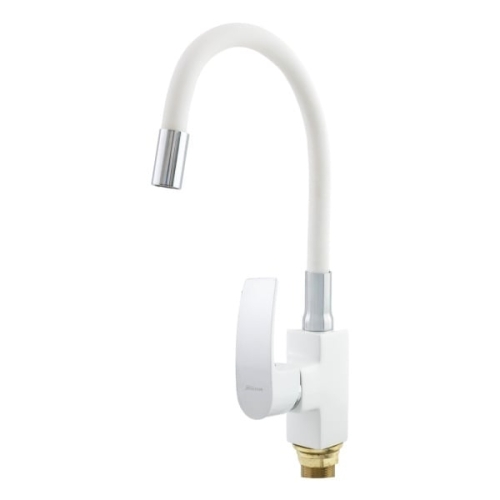 Baterie bucatarie cu dus flexibil MIXXUS MAGNUM 011 (NUT) WHITE CHROME REFL.