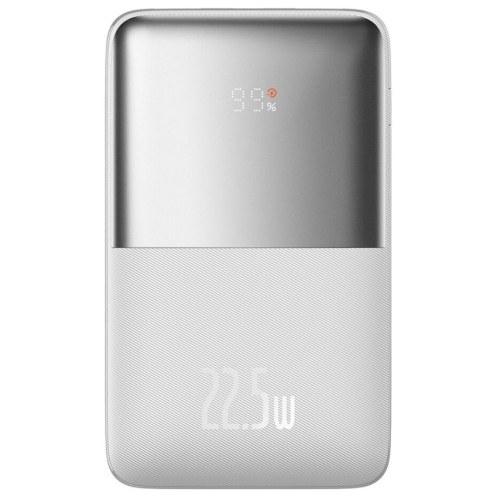 Baterie externa Baseus Bipow Pro 20000mAh, 2x USB-A, 1x USB-C, Incarcare rapida, cablu USB-A la USB-C inclus, 22.5 W Alb