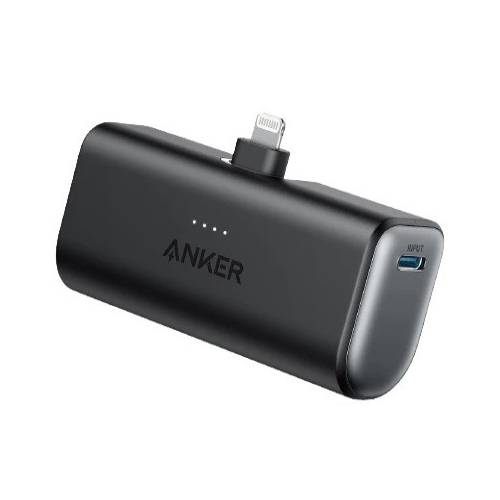 Acumulator extern Anker Nano, conector USB-C incorporat si pliabil, 5000mAh, 22.5W, Negru