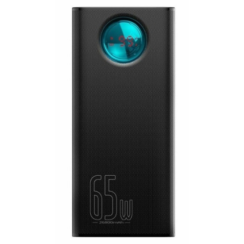 Baterie externa Baseus Amblight Digital Display, 26.800 mAh, Incarcare rapida, 65W, cablu USB-C la USB-C inclus Negru
