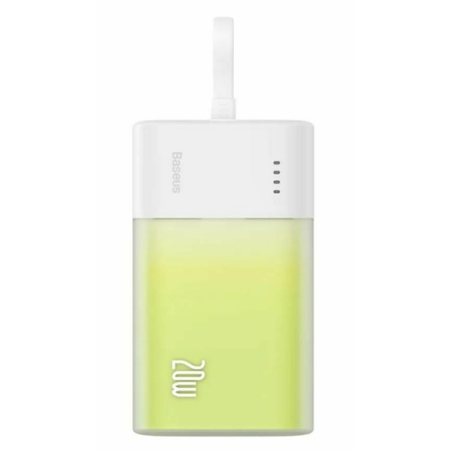 Baterie externa Baseus Popsicle 5200 mAh, 20W, USB-C, cablu incorporat Verde