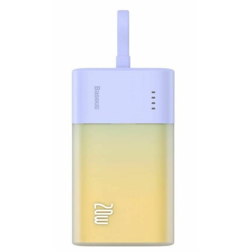 Baterie externa Baseus Popsicle 5200 mAh, 20W, USB-C, cablu incorporat Violet