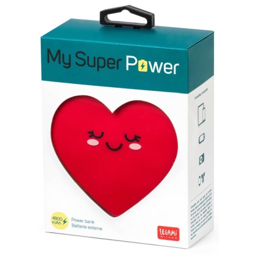 Baterie portabila My Super Power, Heart, Legami