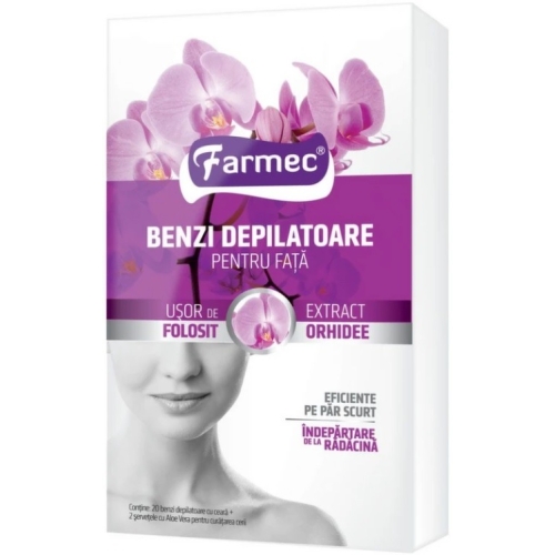 FARMEC BENZI DEPILATOARE FATA ORHIDEE 20BUC+2SERV.
