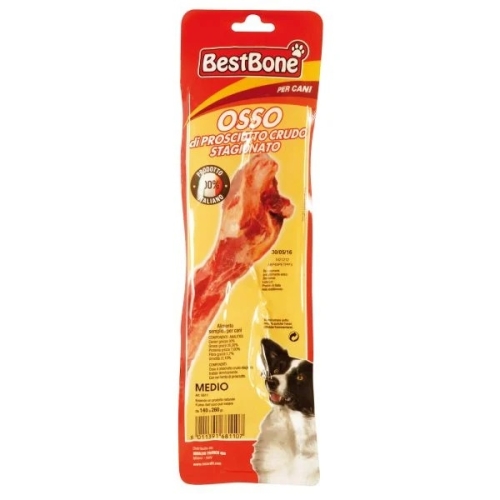Recompensa caini Os cu sunca mediu, 140 g, Bestbone