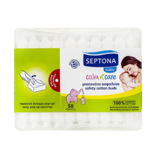 Betisoare de urechi Calm-n-care, 50 buc, Septona Baby 