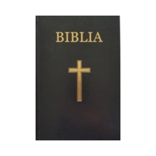 Biblia medie, 063, coperta vinil tare, neagra, cu cruce Religie Viata si sanatate grupdzc