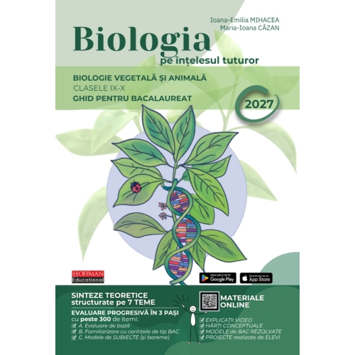 Bacalaureat Biologia pe intelesul tuturor 2027. Clasele 9-10 - Maria Ioana Cazan