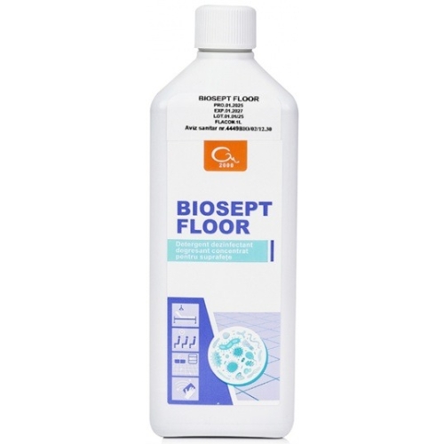 Biosept Floor - Detergent dezinfectant concentrat suprafete - 1 litru