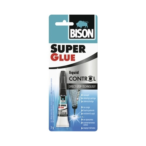 Bison Adeziv Super Glue Liquid control, 3 g