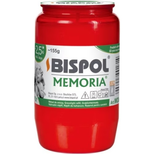 Set 24 bucati Rezerva Candela Memoria WO3 rosu, 60 ore, Bispol