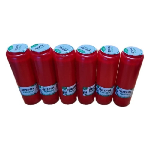 Set 6 bucati Rezerva Candela Bispol WO8, 8 zile, Rosu