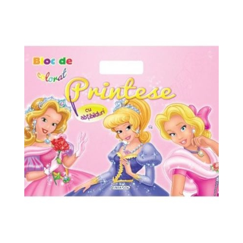 Bloc de colorat cu abtibilduri. Printese