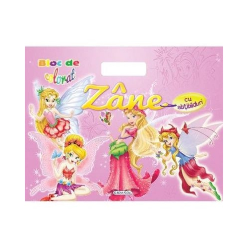 Bloc de colorat cu abtibilduri. Zane