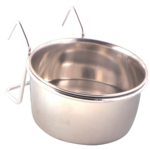 Hranitor Inox Pentru Pasari, Cu Suport De Agatat, 150 ml/7 cm, 5493