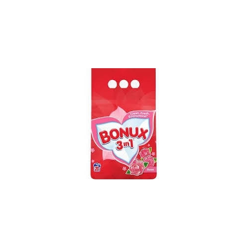 Bonux detergent automat pentru haine/rufe 3in1 Rose 20 spalari, 2 kg