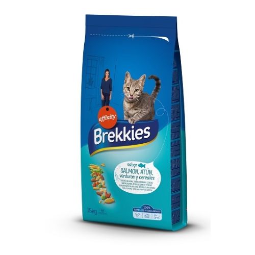 Hrana uscata Pisici, cu somon, 15 kg, Brekkies Excel Cat 