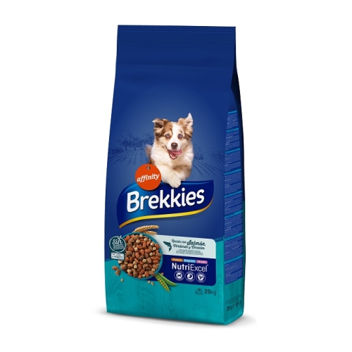 Hrana uscata Caini, 20 kg, cu Somon si legume, Brekkies Excel Dog Mix