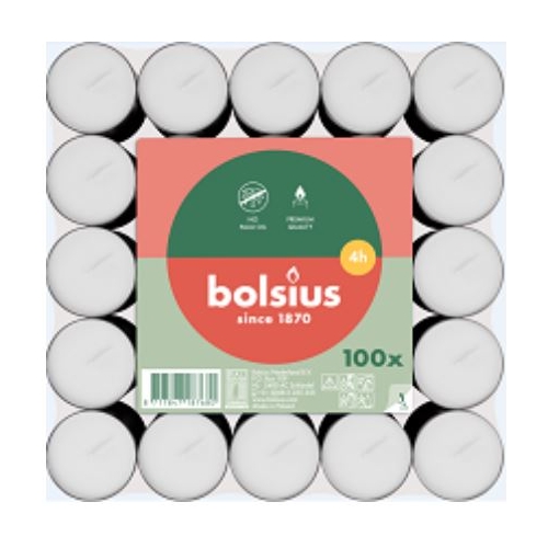 Lumânări pastilă Bolsius, 100 buc., timp de ardere 4h
