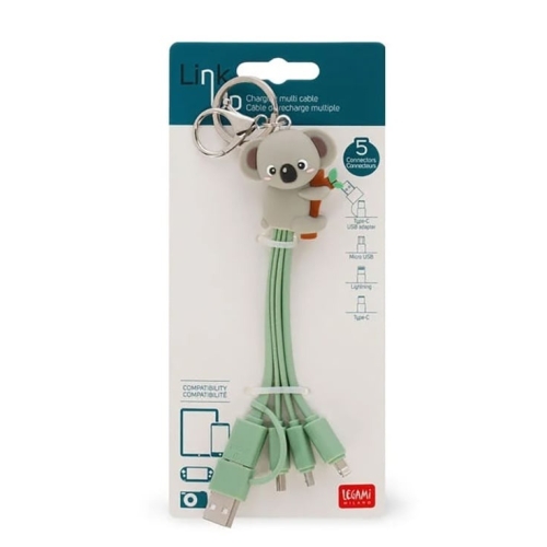 Cablu incarcare 6 in 1 Keychain Charging Cable Koala Legami
