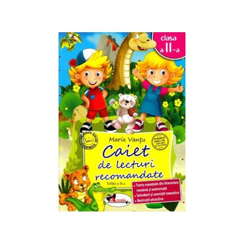 Caiet de lecturi recomandate. Clasa 2 - Maria Vantu, editura Aramis