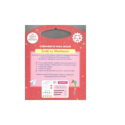 Calendarul meu anual. Invat cu Montessori, de la 3 la 6 ani, editura Didactica Publishing House