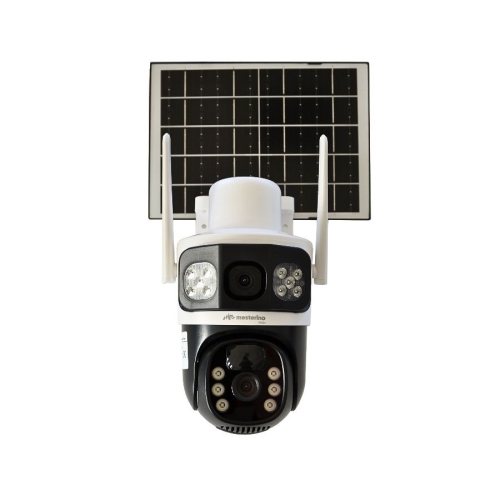 Camera de supraveghere WI-FI MESTERINO VISIO MT-IP7364-WF, cu panou solar, 4MP, doua camere, senzor de miscare, PTZ, by ENSTER