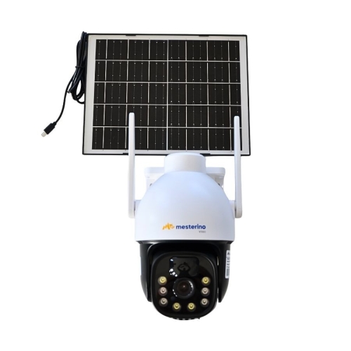 Camera de supraveghere WI-FI MESTERINO VISIO MT-IPE7284-4G, cu panou solar, 4MP, senzor de miscare, PTZ, by ENSTER