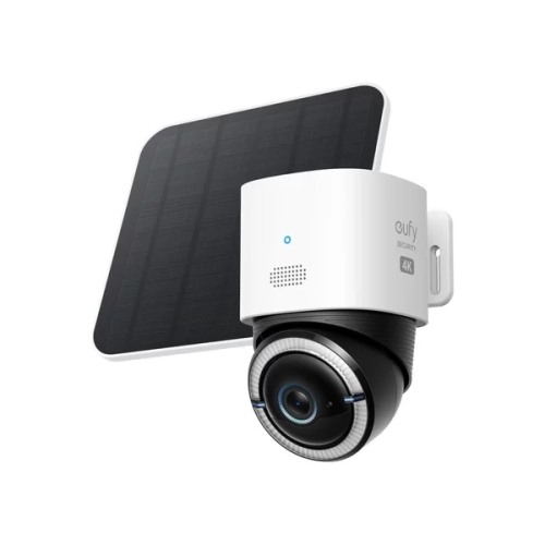 Camera supraveghere video eufy 4G LTE Cam S330, cu Panou Solar, 4K UHD Pan/Tilt, WiFi, AI, Alb