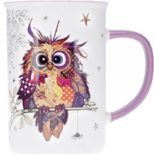 Cana Kook Bebe Chouette 360 ml Portelan Multicolor Kiub