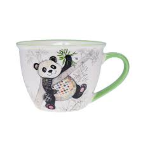 Cana 550 ml Kook Panda 550 ml Portelan Multicolor Kiub