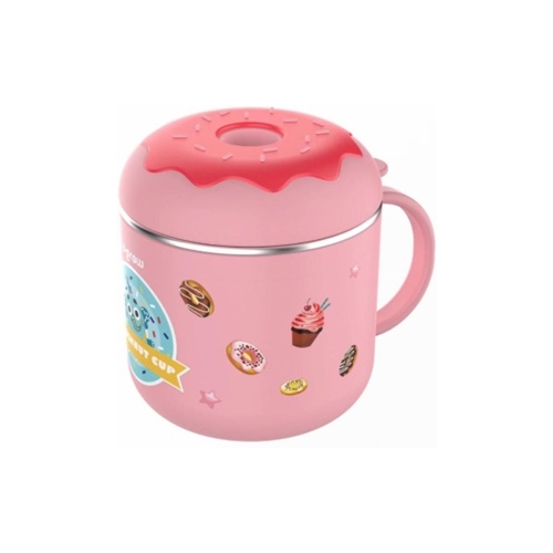 Cana termos cu capac roz, 300ml, U-Grow