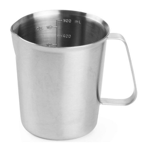Cana gradata 1 lt, Inox, Hendi, 120x(H)135 mm