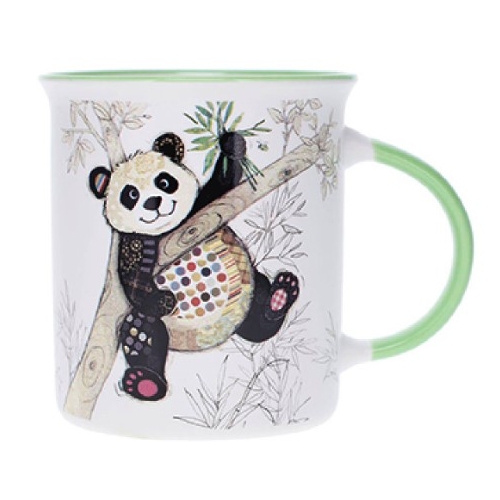 Cana Medium Kook Panda 320 ml Portelan Alb Kiub