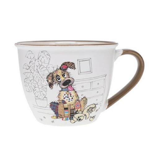 Cana Timbale a anse Kook Chien 550 ml Ceramica Alba Kiub