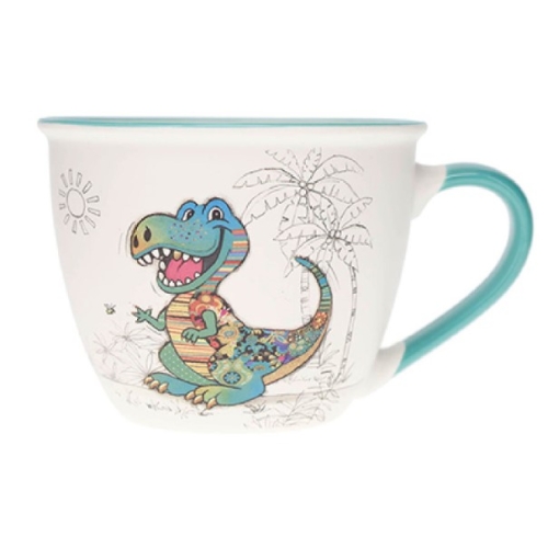 Cana Timbale a anse Kook Dino 550 ml Ceramica Alba Kiub