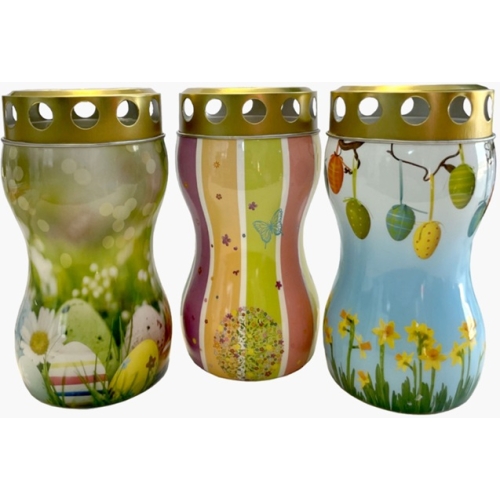 Candela din plastic clepsidra cu oua de Paste, diverse modele