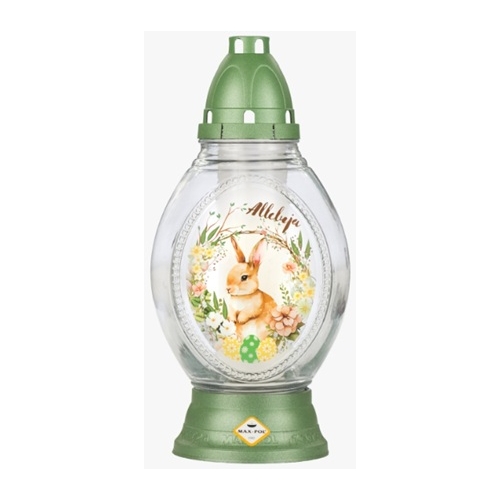 Candelă din sticlă cu motiv iepure, 41 ore