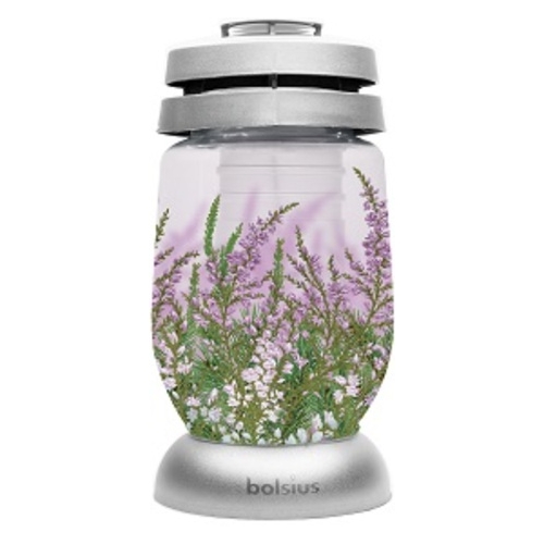 Candelă Bolsius sticlă 3L Flori Mov