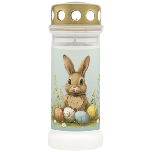 Candelă Bolsius Nr. 6 cu capac – Iepure – Alb