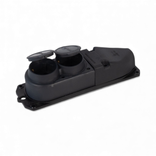 Cap Prelungitor Cu 2 Prize, Negru, Tr