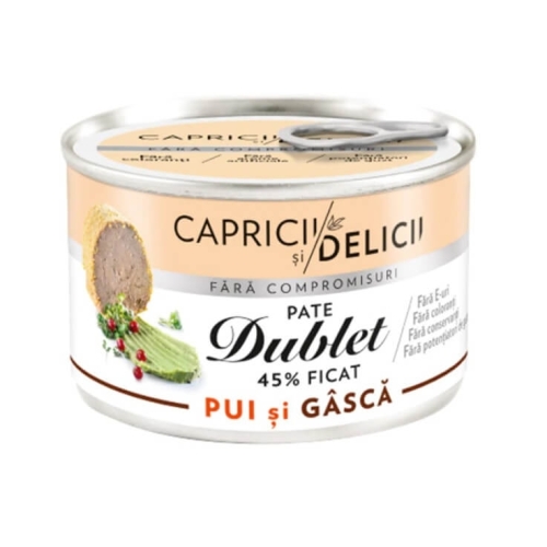 Capricii si delicii Pate dublet pui si gasca, 145g	