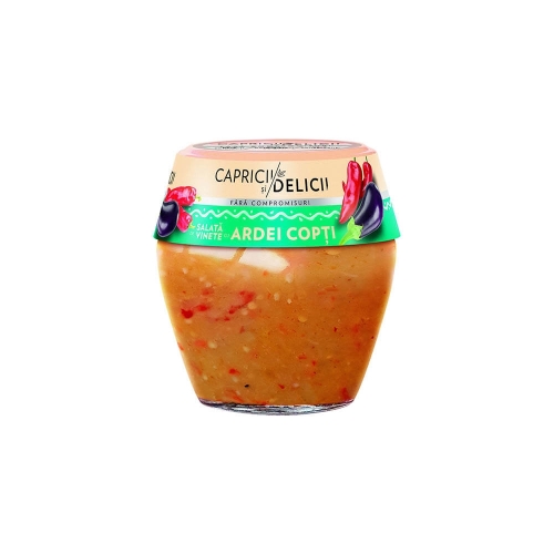 Capricii si delicii Salata de vinete cu ardei copti, 525g	
