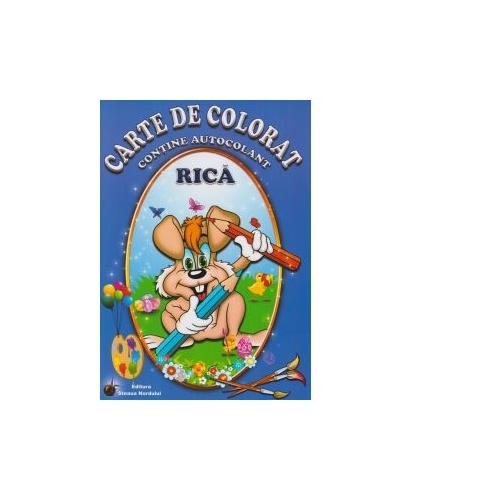 Carte de colorat - Rica (contine autocolant)